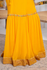 1 Piece Printed Chiffon Gharara (FZ0912)